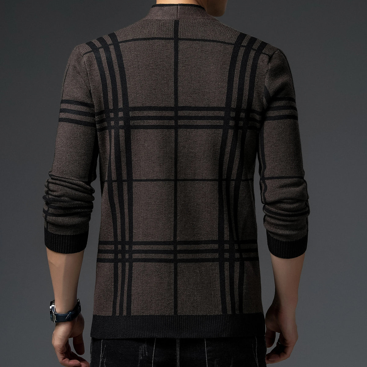 Charter Plaid Knit Cardigan