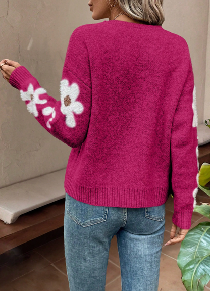 Daisy Drop Knit Sweater