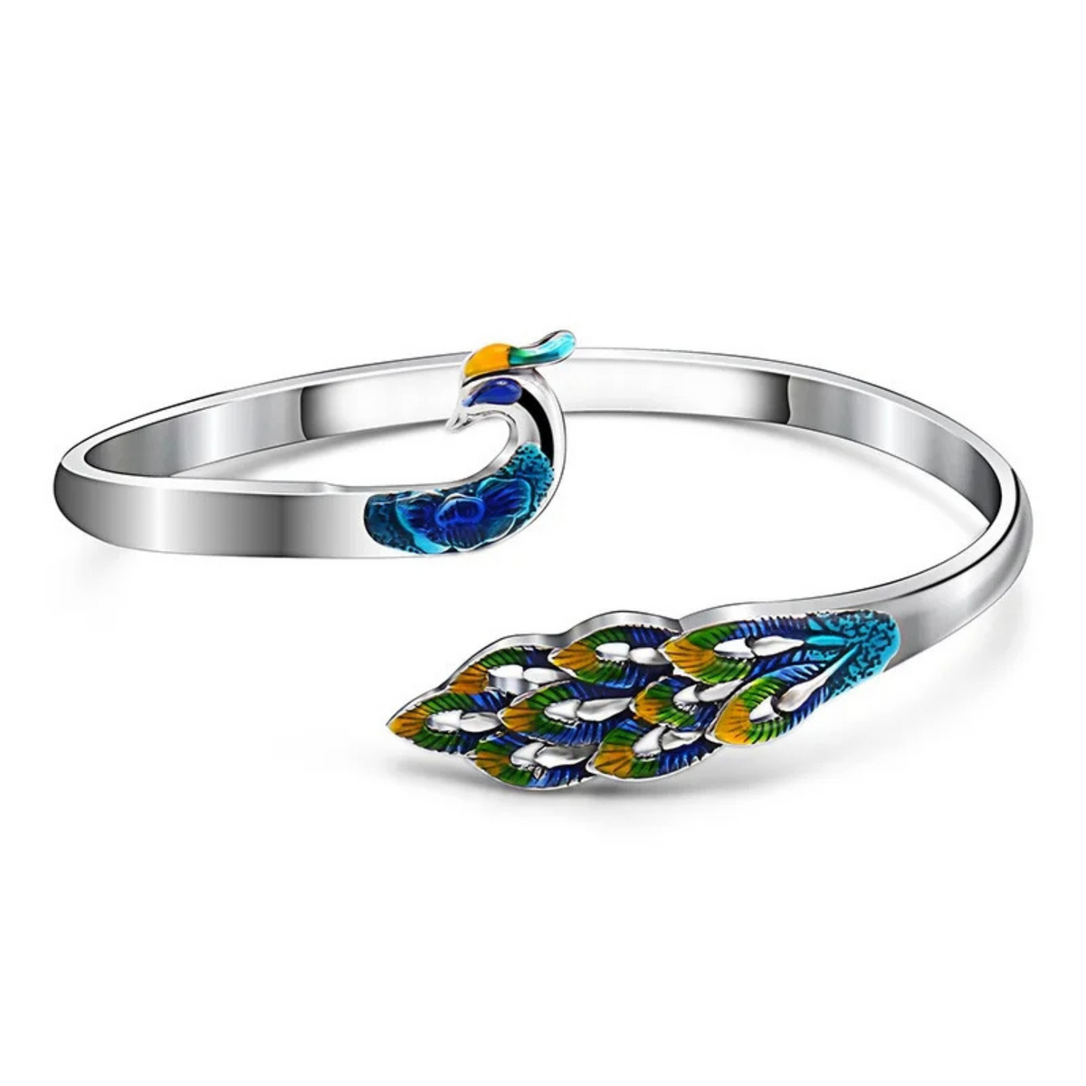 Imperial Peacock Cuff Bracelet