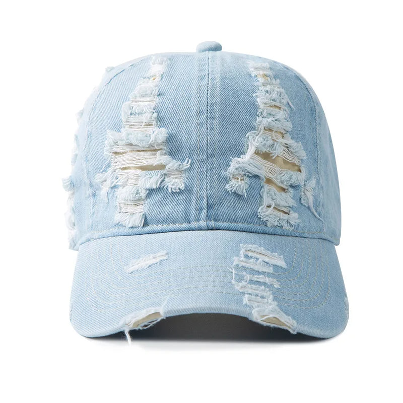 Untamed Distressed Denim Cap