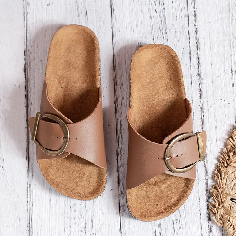 Bellevue Buckle Mule Slide