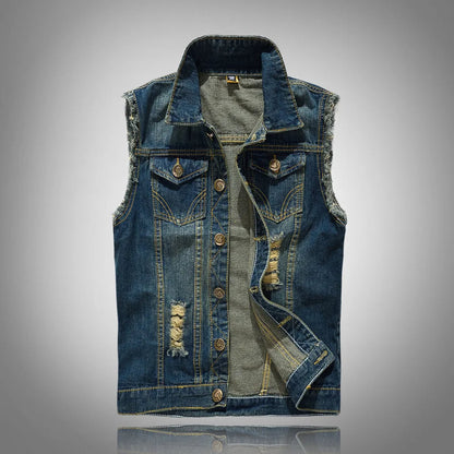Riot Distressed Denim Vest