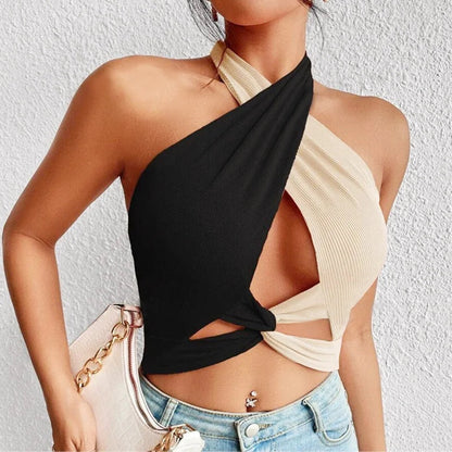 Contour Cross-Halter Top