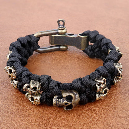 Skull Braided Paracord Bracelet