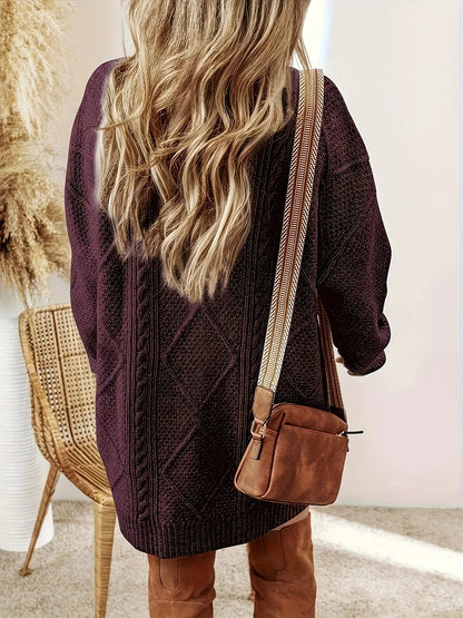 Juno Cable Knit Sweater Dress