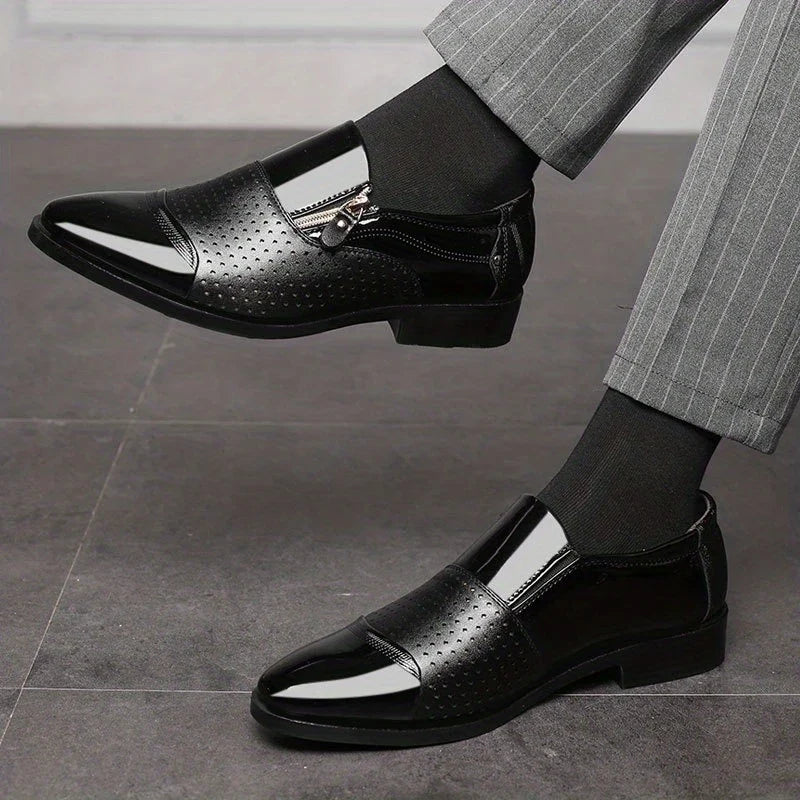 Baron Dual-Texture Zip Loafer