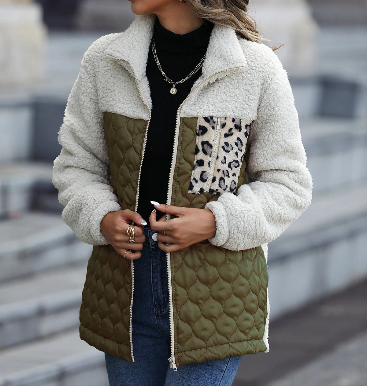 Feroce Quilted Sherpa Jacket