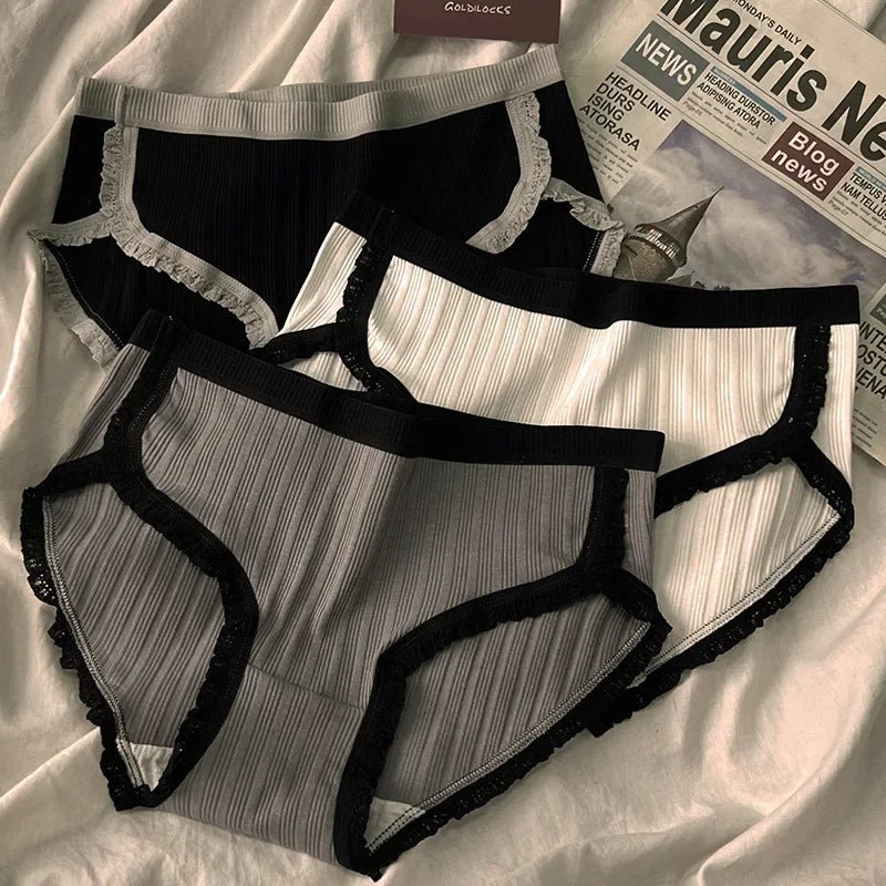 Serene Ribbed Cotton Panty Set