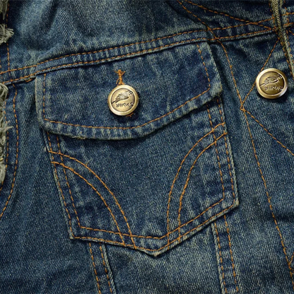 Riot Distressed Denim Vest