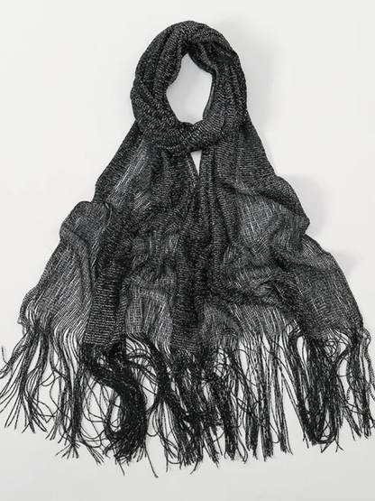 Twilight Metallic Fringe Shawl