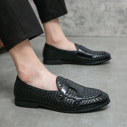 Lucca Double-Button Woven Loafer