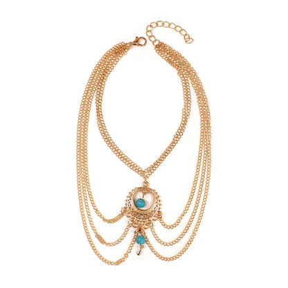 Medallion Multi-Chain Anklet