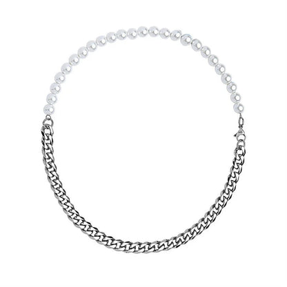 Eclipse Chain Pearl Necklace