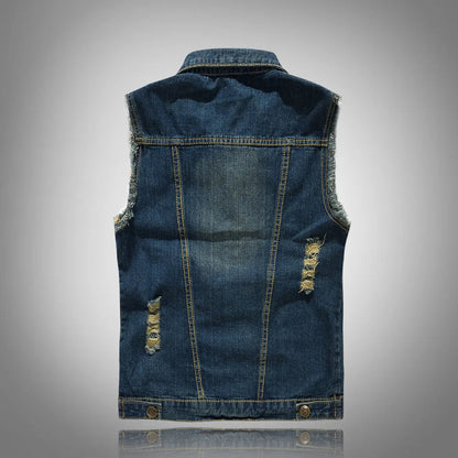 Riot Distressed Denim Vest