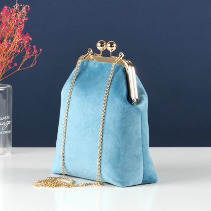 Duchess Velvet Kiss-Lock Clutch