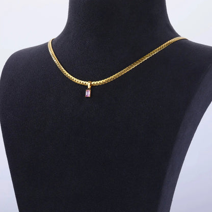 Emerald-Cut Zircon Necklace Set