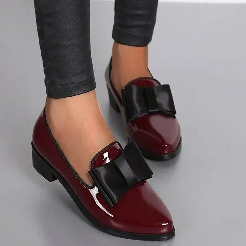 Versailles Patent Leather Bow Flats