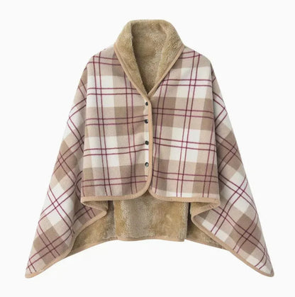 Hearthwood Plaid Blanket Shawl