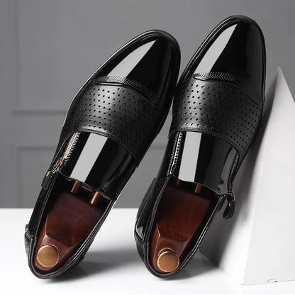 Baron Dual-Texture Zip Loafer