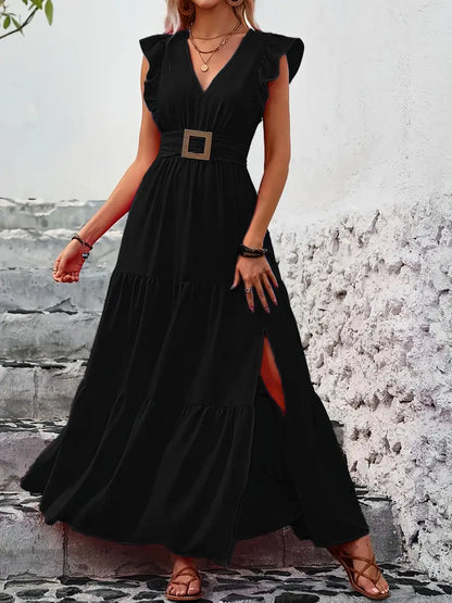 Monaco Ruffled Maxi-Dress