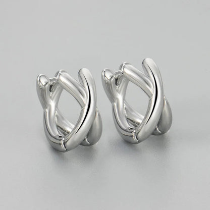Xyla Crossover Hoop Earrings