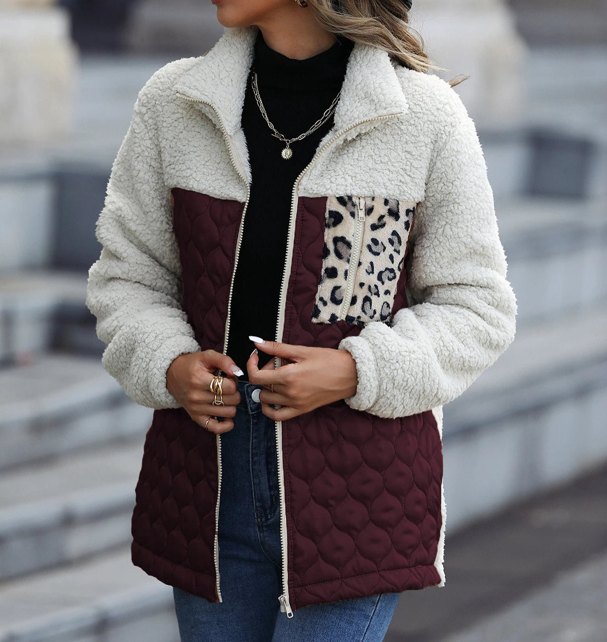 Feroce Quilted Sherpa Jacket