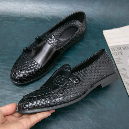 Lucca Double-Button Woven Loafer