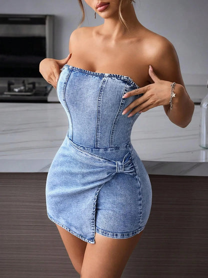 Milan Denim Romper