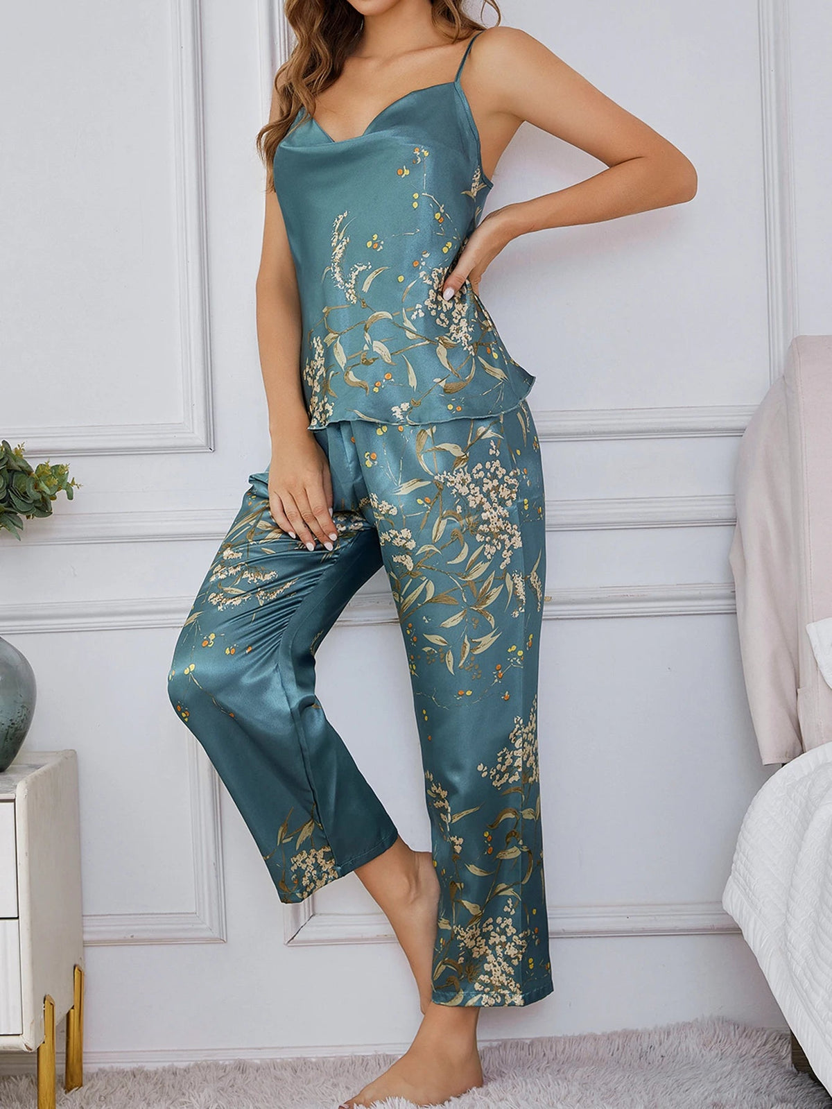 Fleur Satin Lounge Set