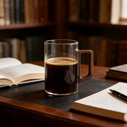 Walnut Glass Mug Set