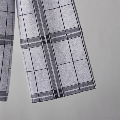 Palazzo Plaid Trouser