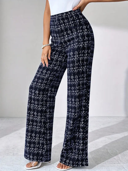 Olivia Tweed Plaid Flare Pant