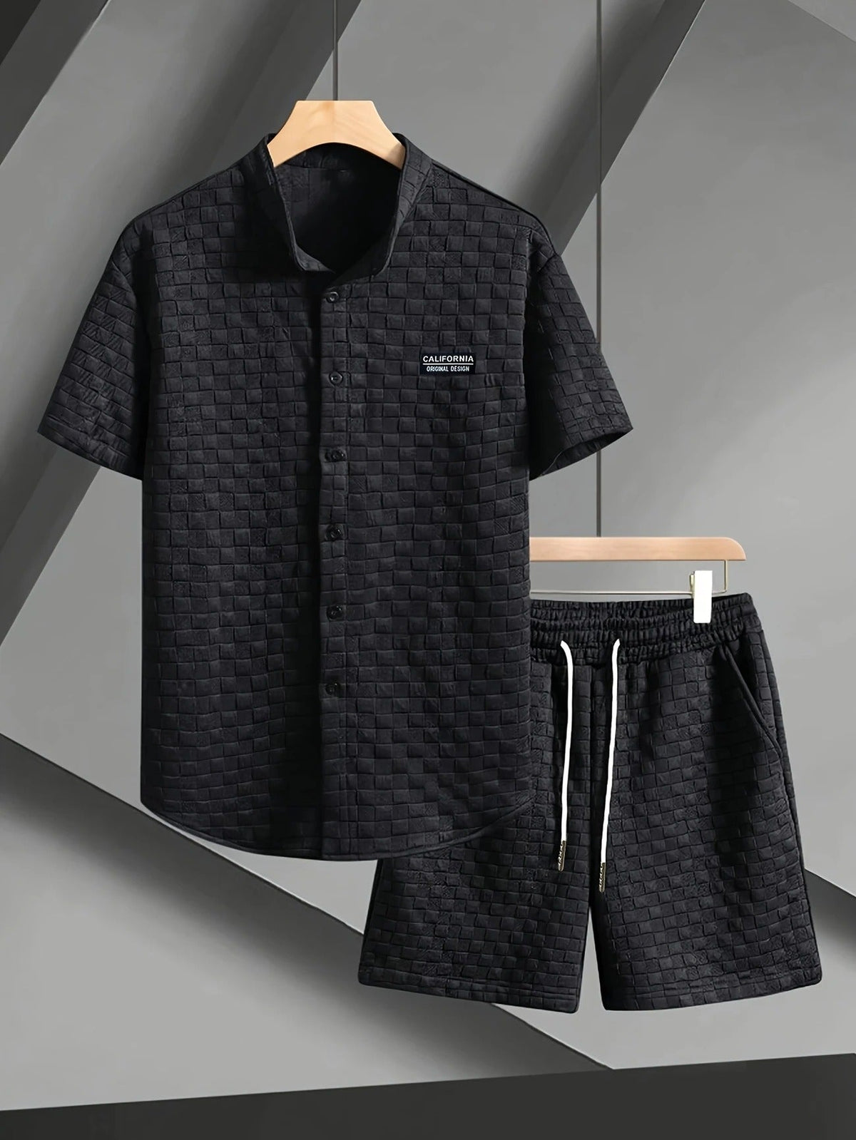 Gridline Checkered Lounge Set