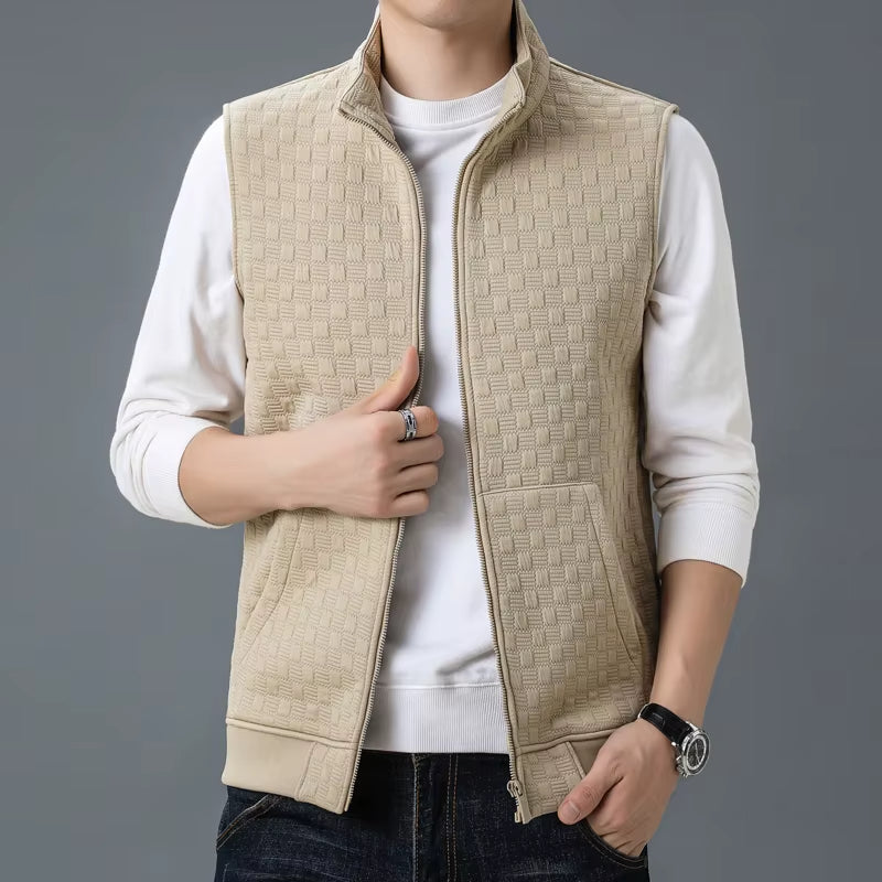 Vitro Checkered Knit Vest