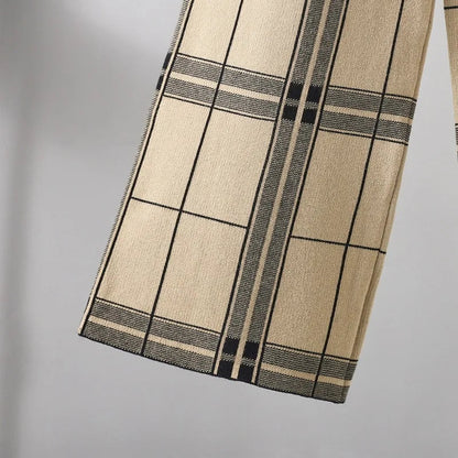 Palazzo Plaid Trouser