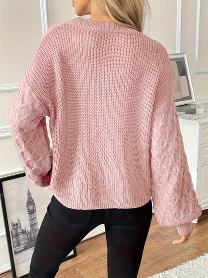 Trellis Diamond Knit Pullover