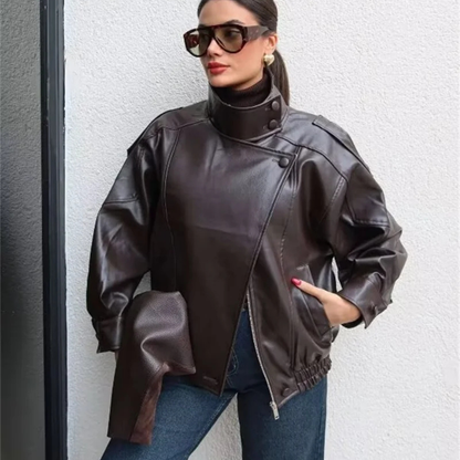 Rebel High-Neck Moto Jacket