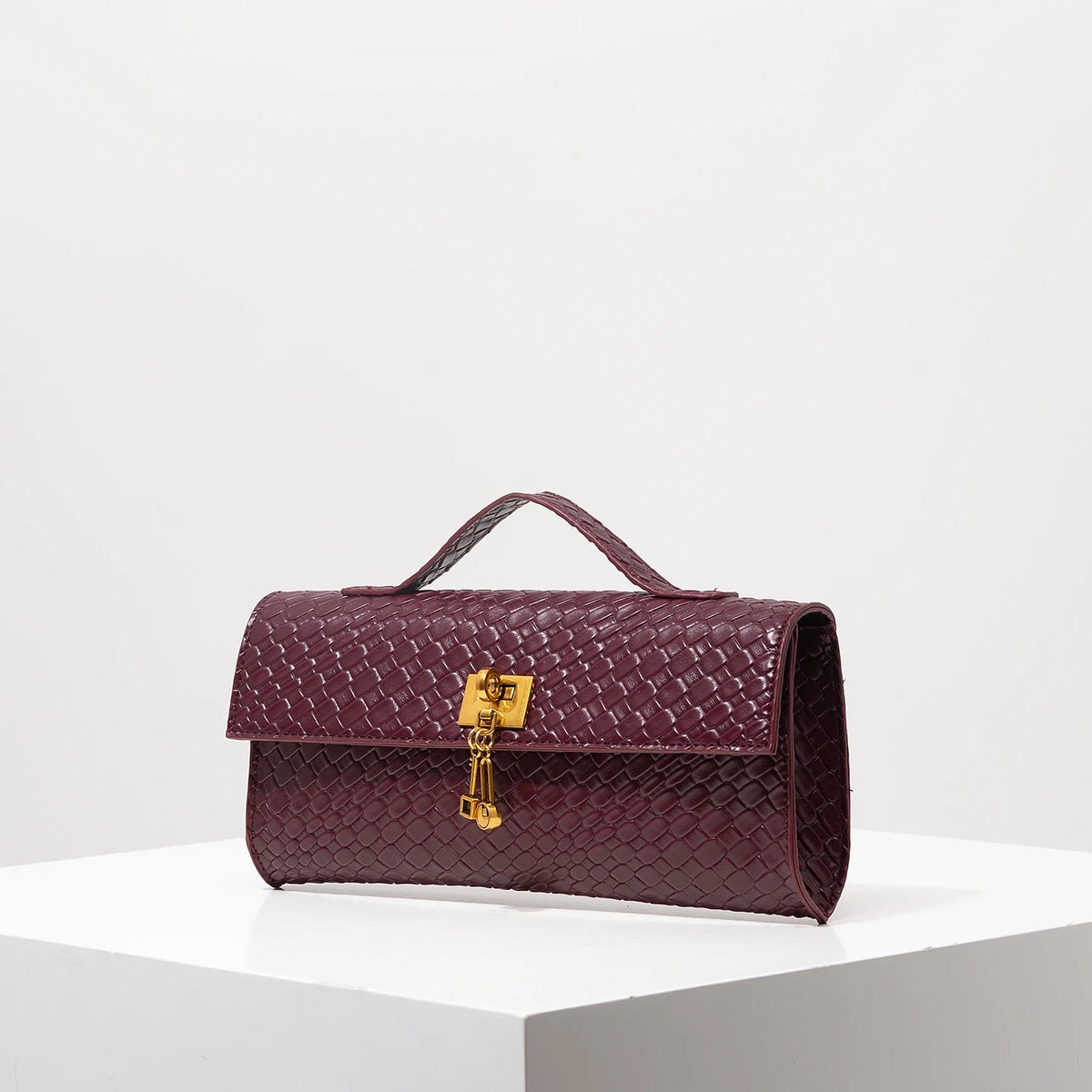 Venezia Woven Baguette Clutch