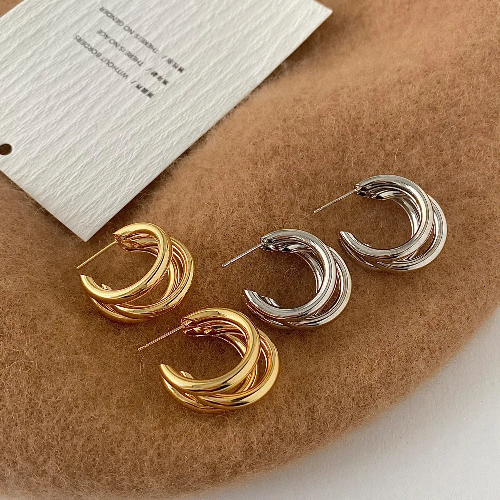 Trinova Stacked Hoop Earrings