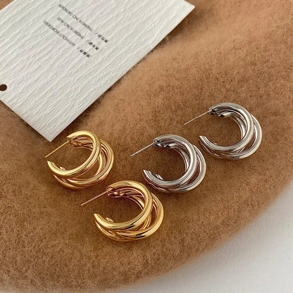 Trinova Stacked Hoop Earrings
