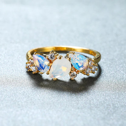 Moonstone Trinity Ring