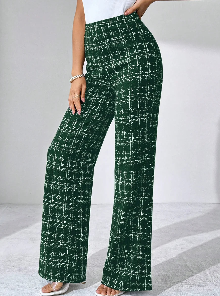 Olivia Tweed Plaid Flare Pant
