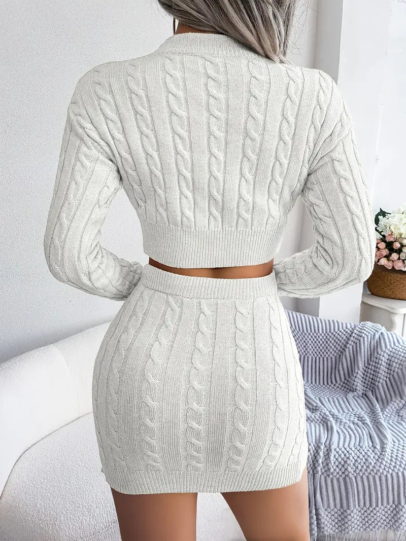 Serene Cable-Knit Duo