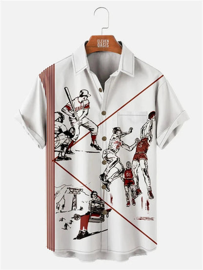 Athletic Society Button-Up Shirt