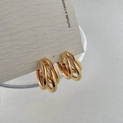 Trinova Stacked Hoop Earrings