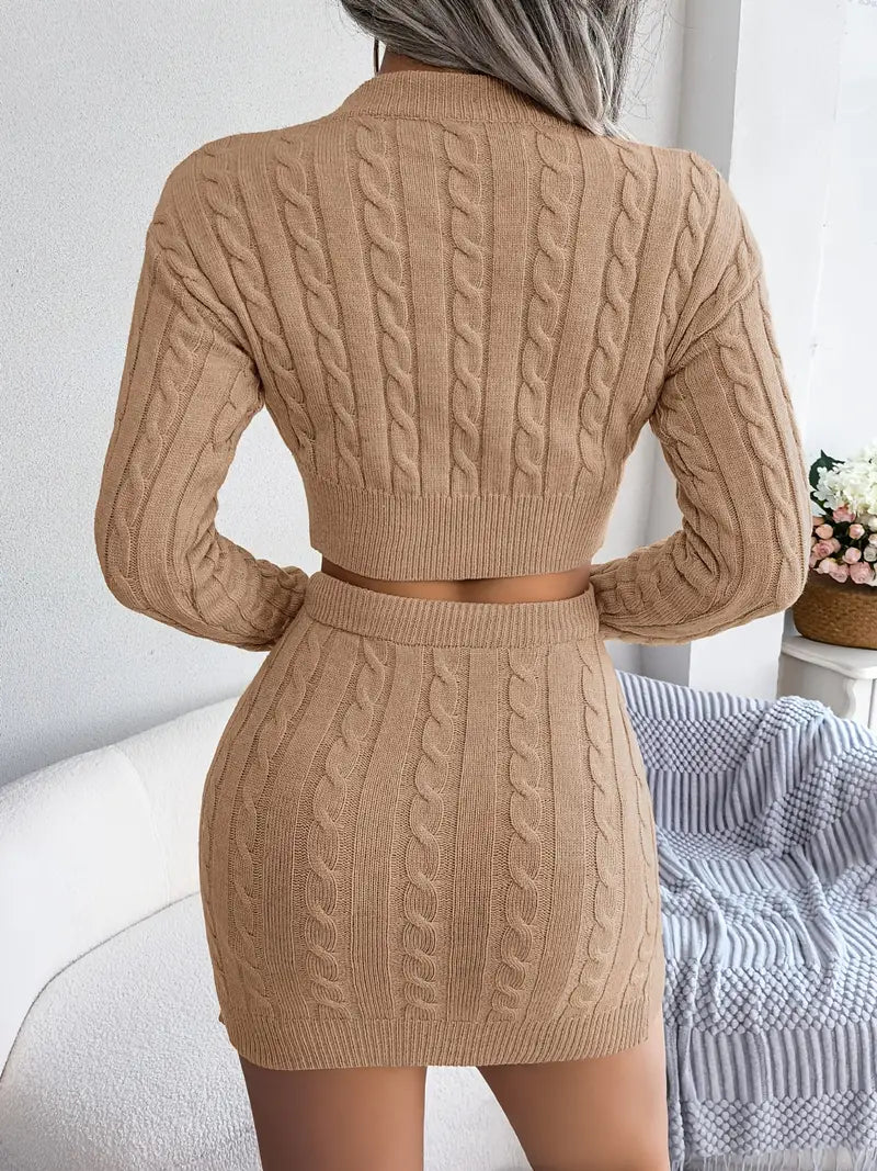 Serene Cable-Knit Duo