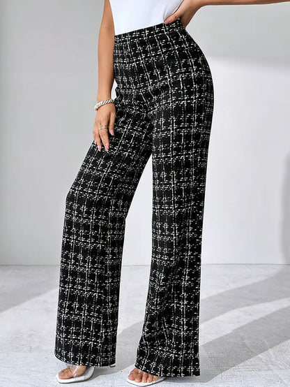 Olivia Tweed Plaid Flare Pant