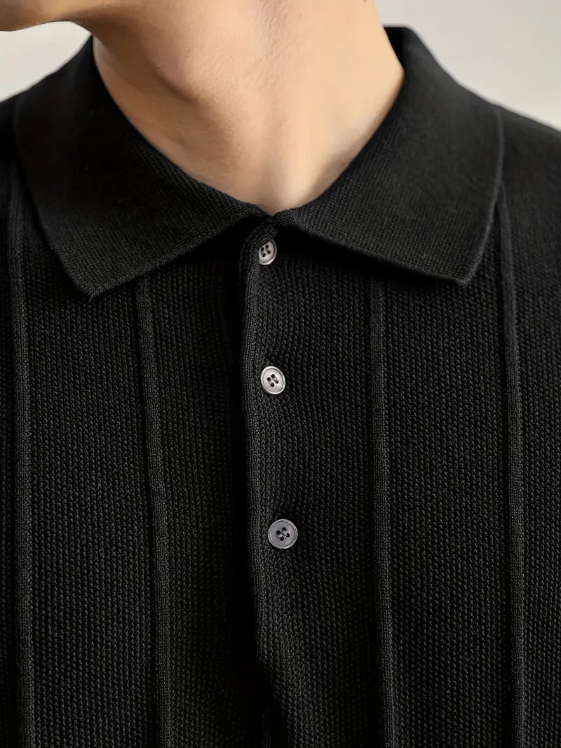 Riviera Textured Knit Polo Shirt