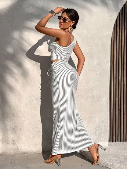 Capri Stripe Maxi Set