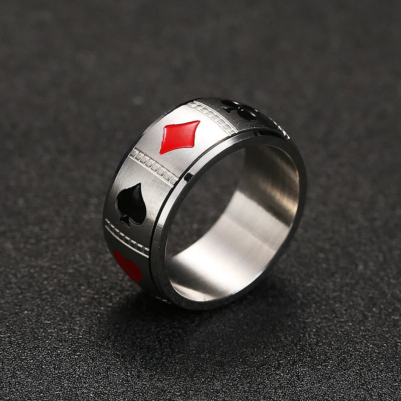 Ace of Steel Spinner Ring